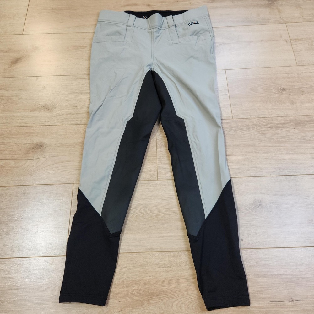 Kerrits‎ Riding Pants Womens XL Gray Black Colorblock Stretch Pockets Equestrian